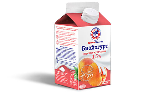 Биойогурт с персиком 1,5% - Корпорация «Восток-Молоко»
