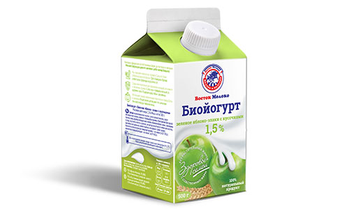 Биойогурт с яблоком 1,5% - Корпорация «Восток-Молоко»