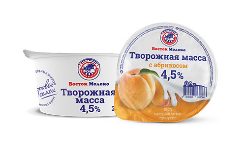 Творожная масса с абрикосом 4,5% - Корпорация «Восток-Молоко»