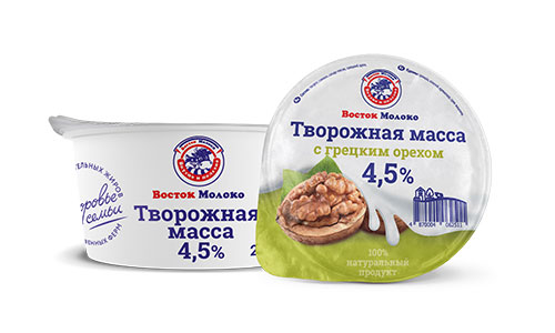Творожная масса с грецким орехом 4,5% - Корпорация «Восток-Молоко»