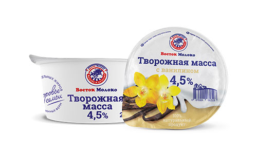 Творожная масса с ванилью 4,5% - Корпорация «Восток-Молоко»