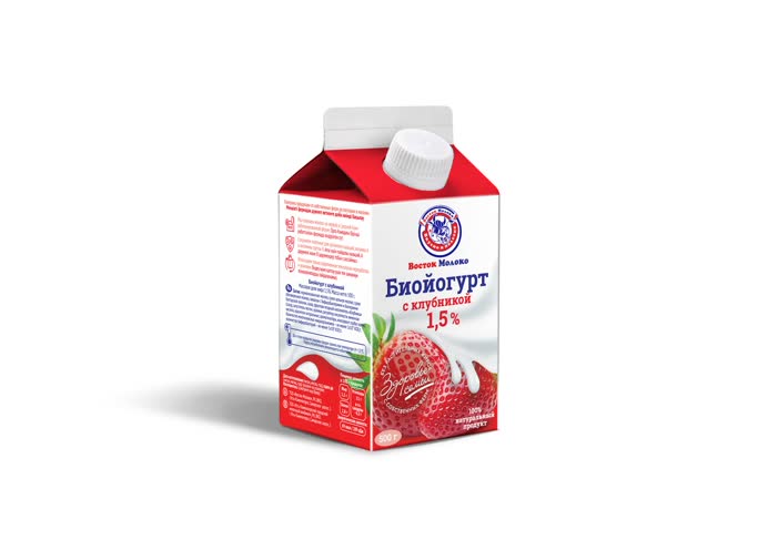Биойогурт с клубникой 1,5% - Корпорация «Восток-Молоко»