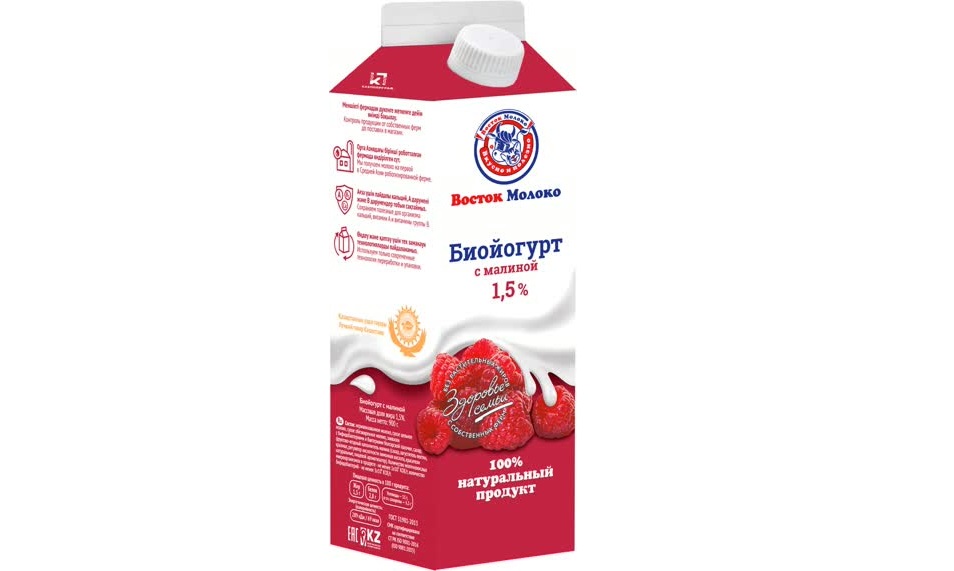 Биойогурт с малиной 1,5% - Корпорация «Восток-Молоко»