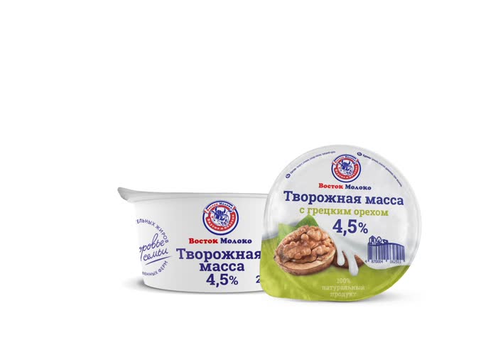 Творожная масса с грецким орехом 4,5% - Корпорация «Восток-Молоко»