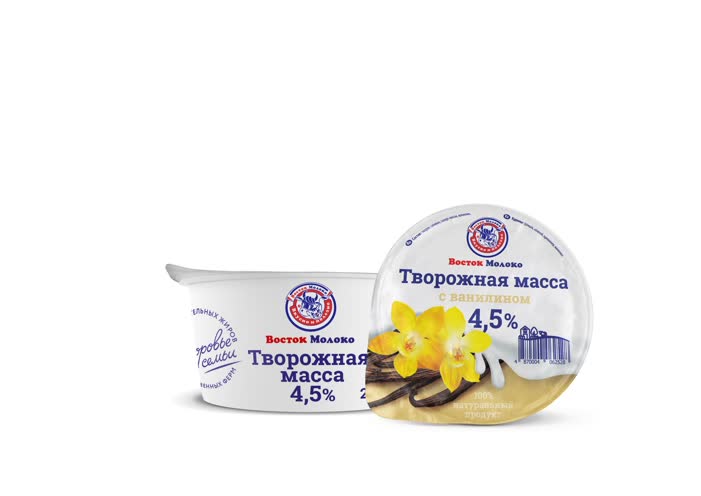 Творожная масса с ванилью 4,5% - Корпорация «Восток-Молоко»